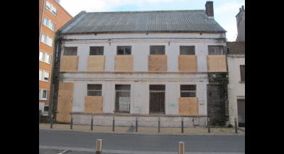 Evicted squat, Rue Neuve, in Calais